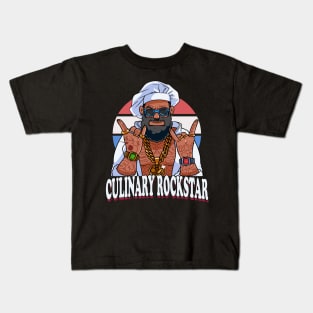 Funny Culinary Rockstar Cook Chef Cooking Lovers Kids T-Shirt